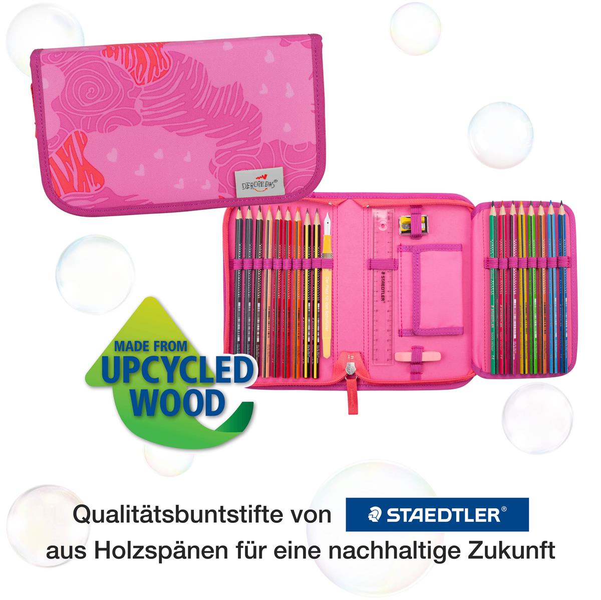 Der Die Das Schulranzen-Set Ergoflex 2025 5 tlg. Roses