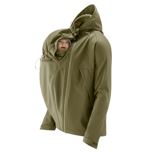 mamalila Softshell-Tragejacke für Männer Allrounder khaki S