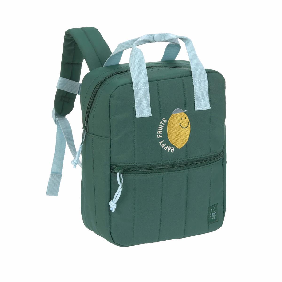 Lässig Mini Kindergartenrucksack Square im Little Gang Lemon Dark Green