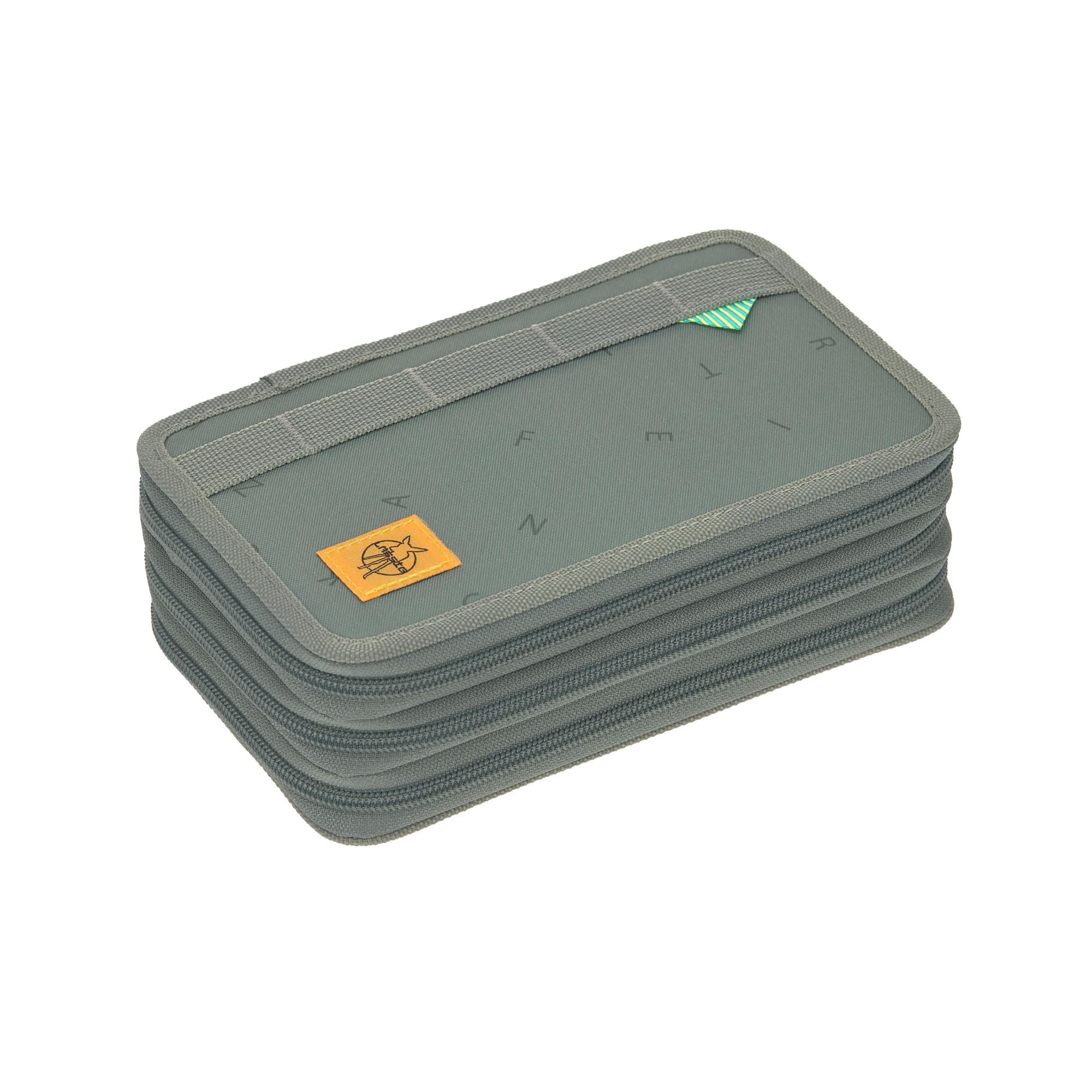 Lässig Federmäppchen mit drei Fächern Unique Letters Green