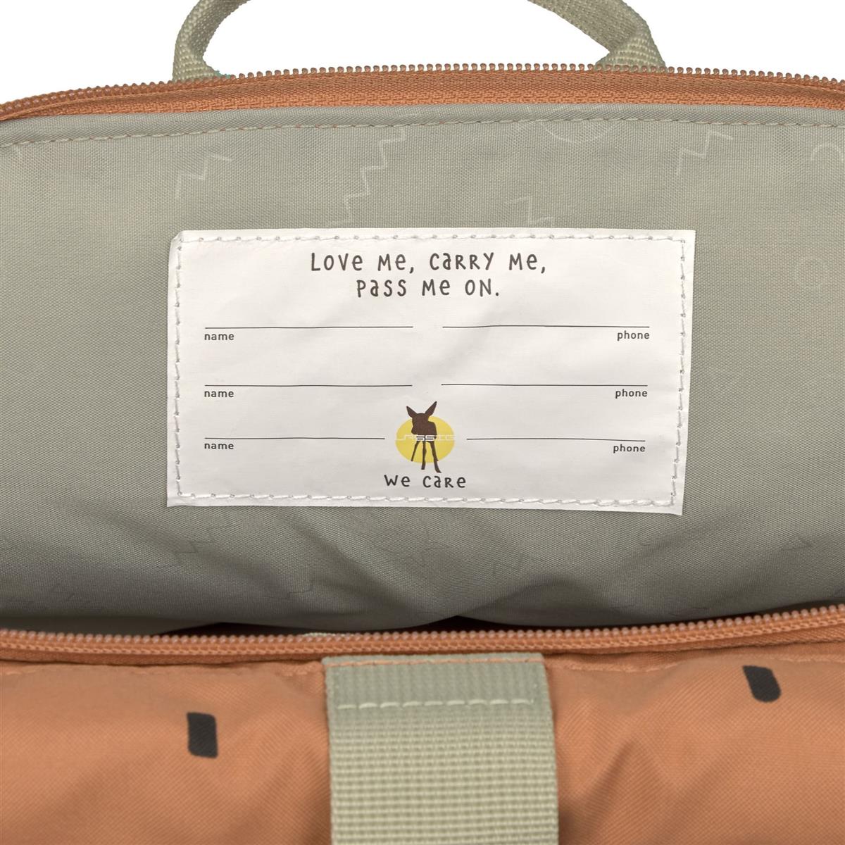 Lässig Kindergartenrucksack Rolltop Happy Prints, Karamell