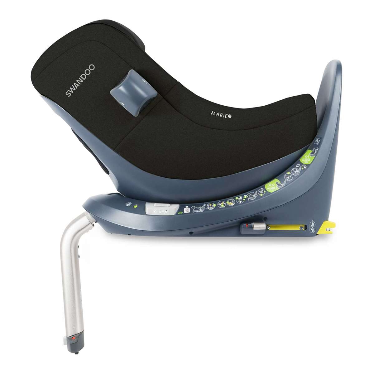 SWANDOO MARIE 5.0 i-Size Reboarder (40 – 105 cm/ 0 – 18 kg) 0+/1 Chia Black