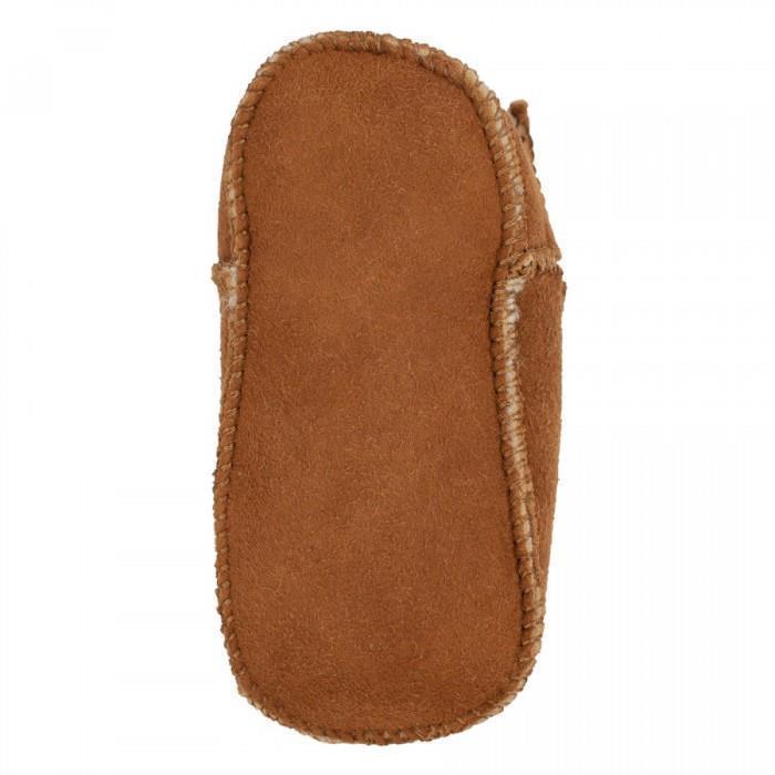 Heitmann Felle Lammfellschuhe Camel mit Klettverschluss 22/23