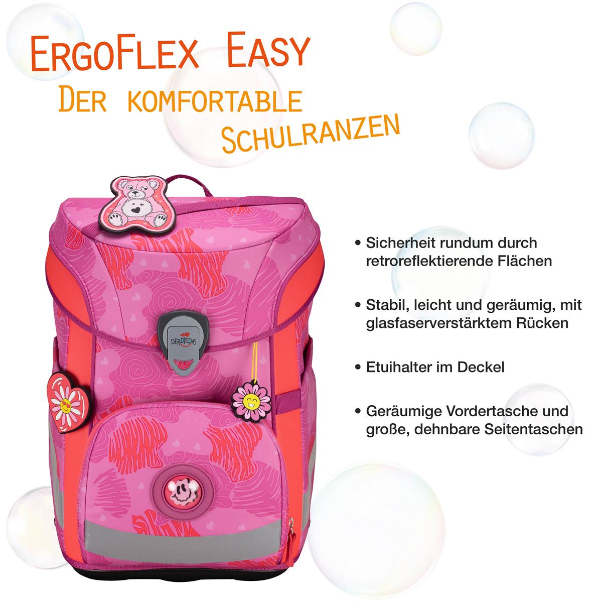 Der Die Das Schulranzen-Set Ergoflex Easy 2025 tlg. Roses Der Die Das Schulranzen-Set Ergoflex Easy 2025 tlg. Roses