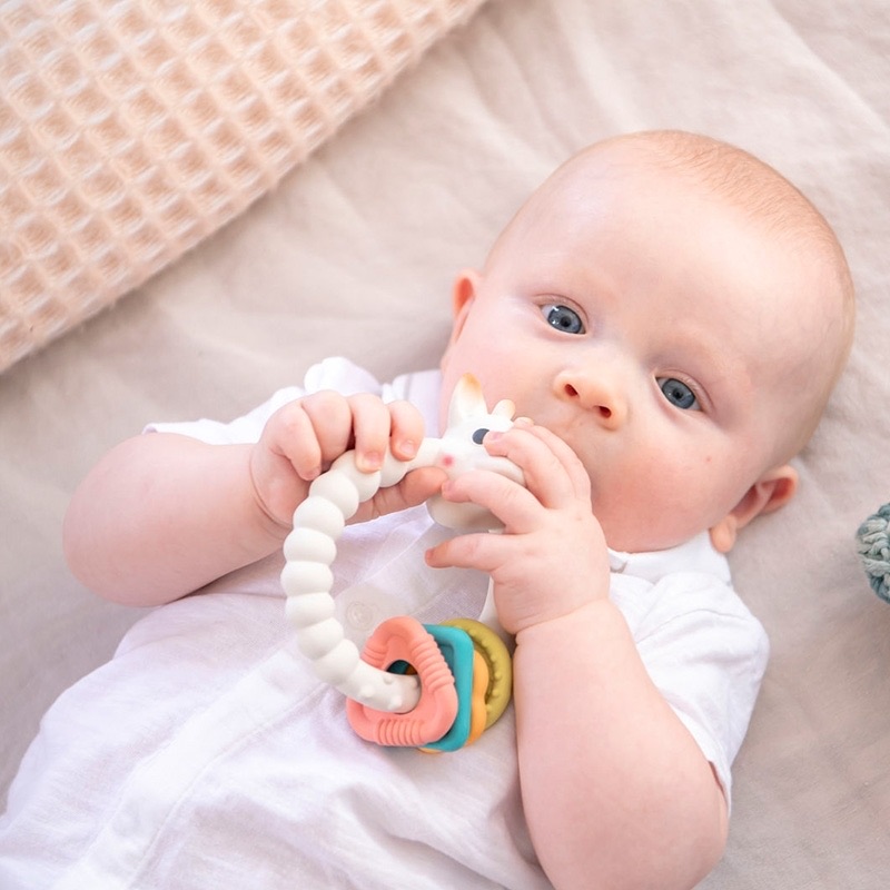 SOPHIA LA Girafe So'Pure - Beißring Colo'rings / Naturkautschuk weiß