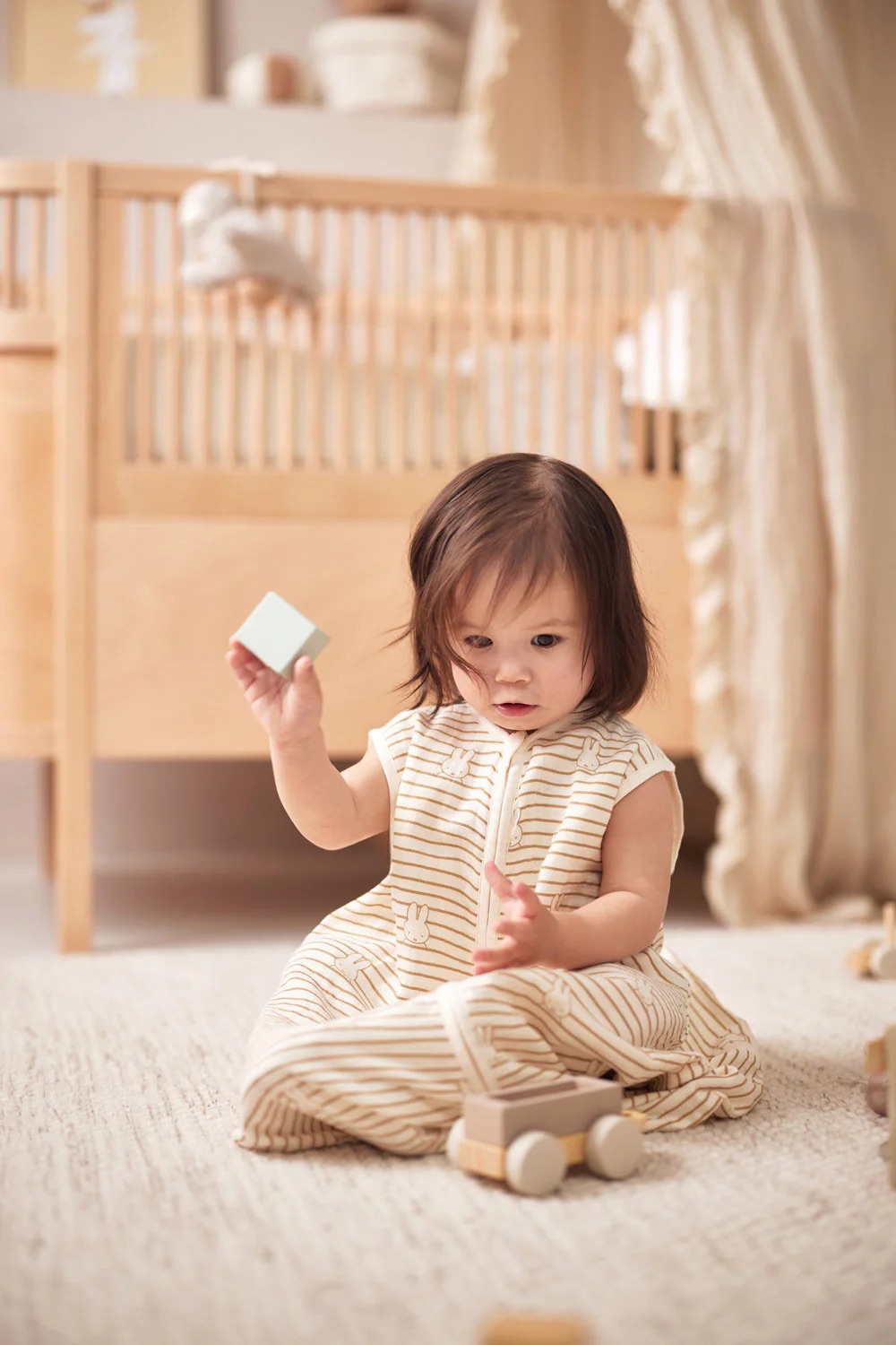 Jollein Schlafsack Hydrophil 90cm Miffy Stripe Biscuit