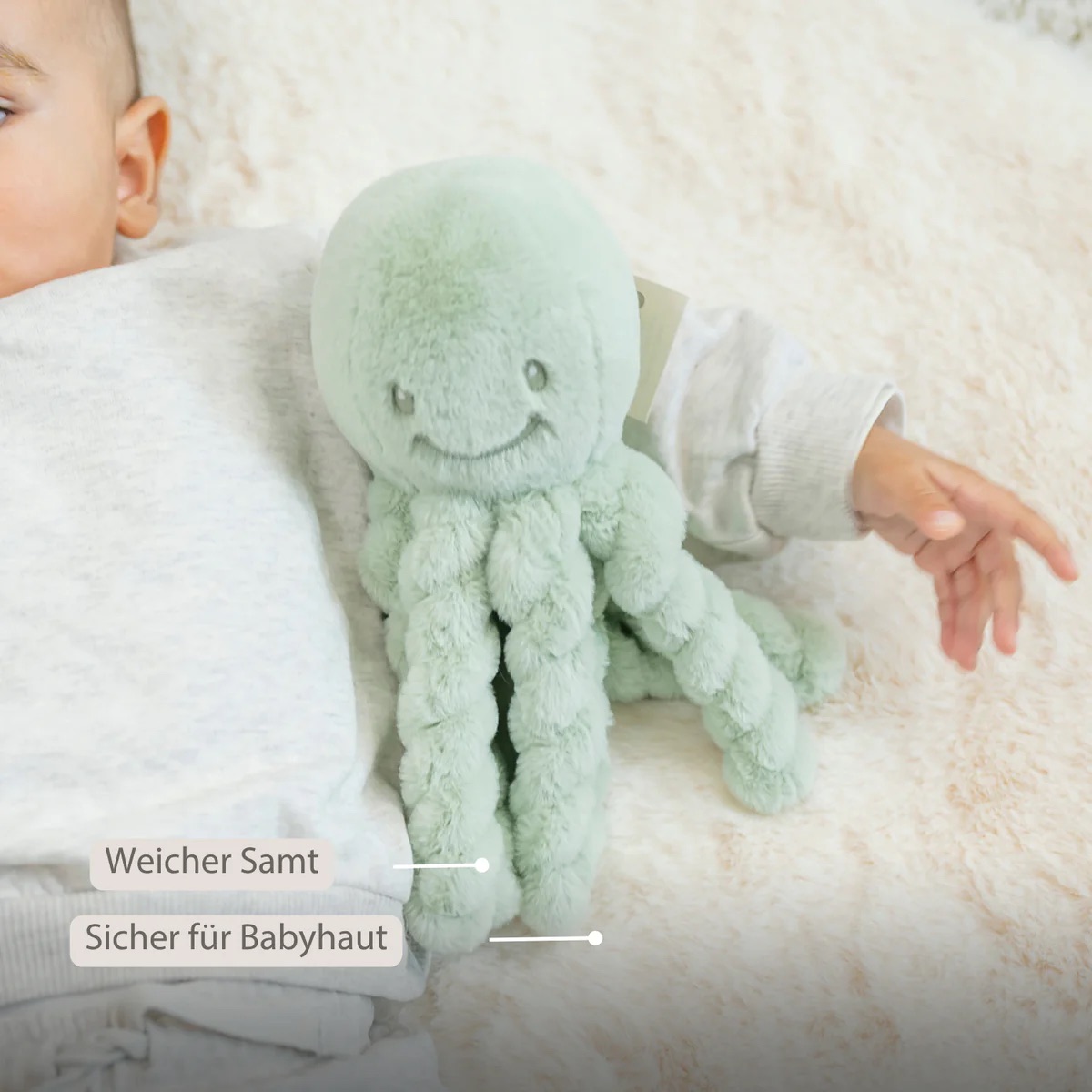 Nattou Kuscheltier Oktopus Kupfergrün Nattou Kuscheltier Oktopus Kupfergrün