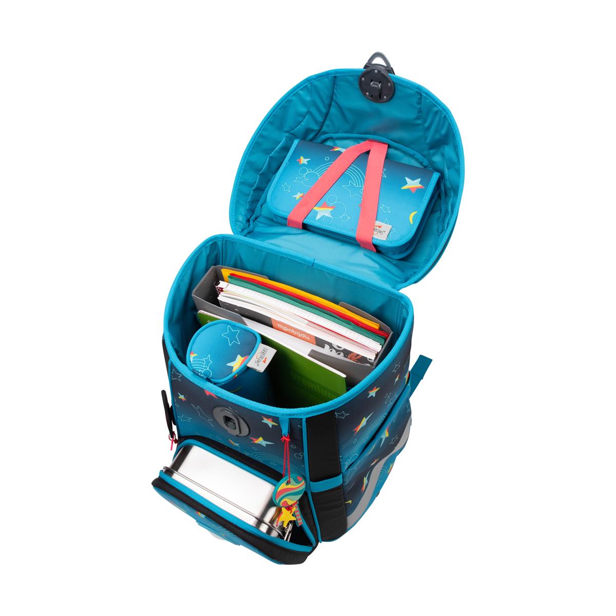 Der Die Das Schulranzen-Set Ergoflex Easy 2025 tlg. LED Rainbow Star