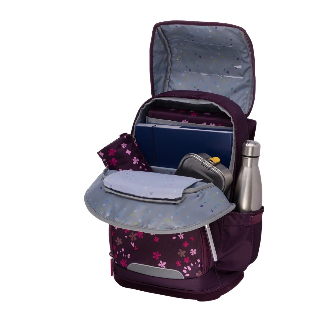 Schneiders Ergoplus Schulrucksack-Set 8-tlg. Berry Blossom Schneiders Ergoplus Schulrucksack-Set 8-tlg. Berry Blossom