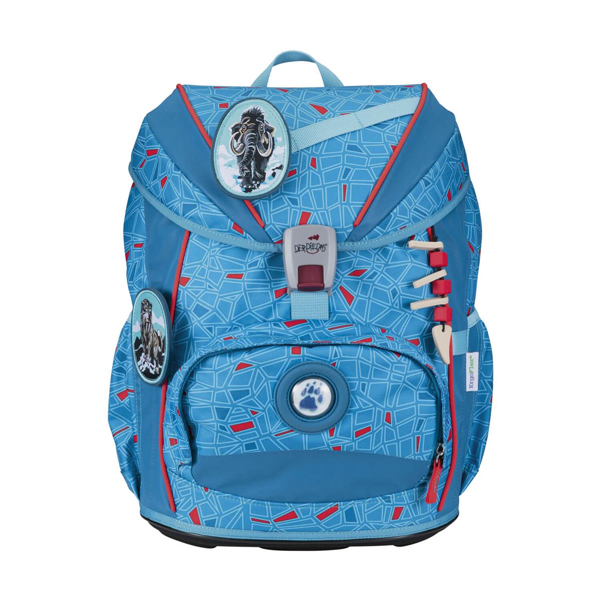 Der Die Das Schulranzen-Set Ergoflex 2025/2026 5 tlg. Superflash Blue Ice