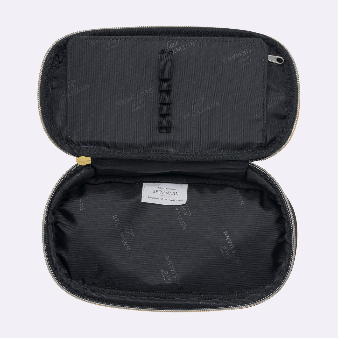 Beckmann Ovales Schlamperetui Sport Junior Black Gold Beckmann Ovales Schlamperetui Sport Junior Black Gold