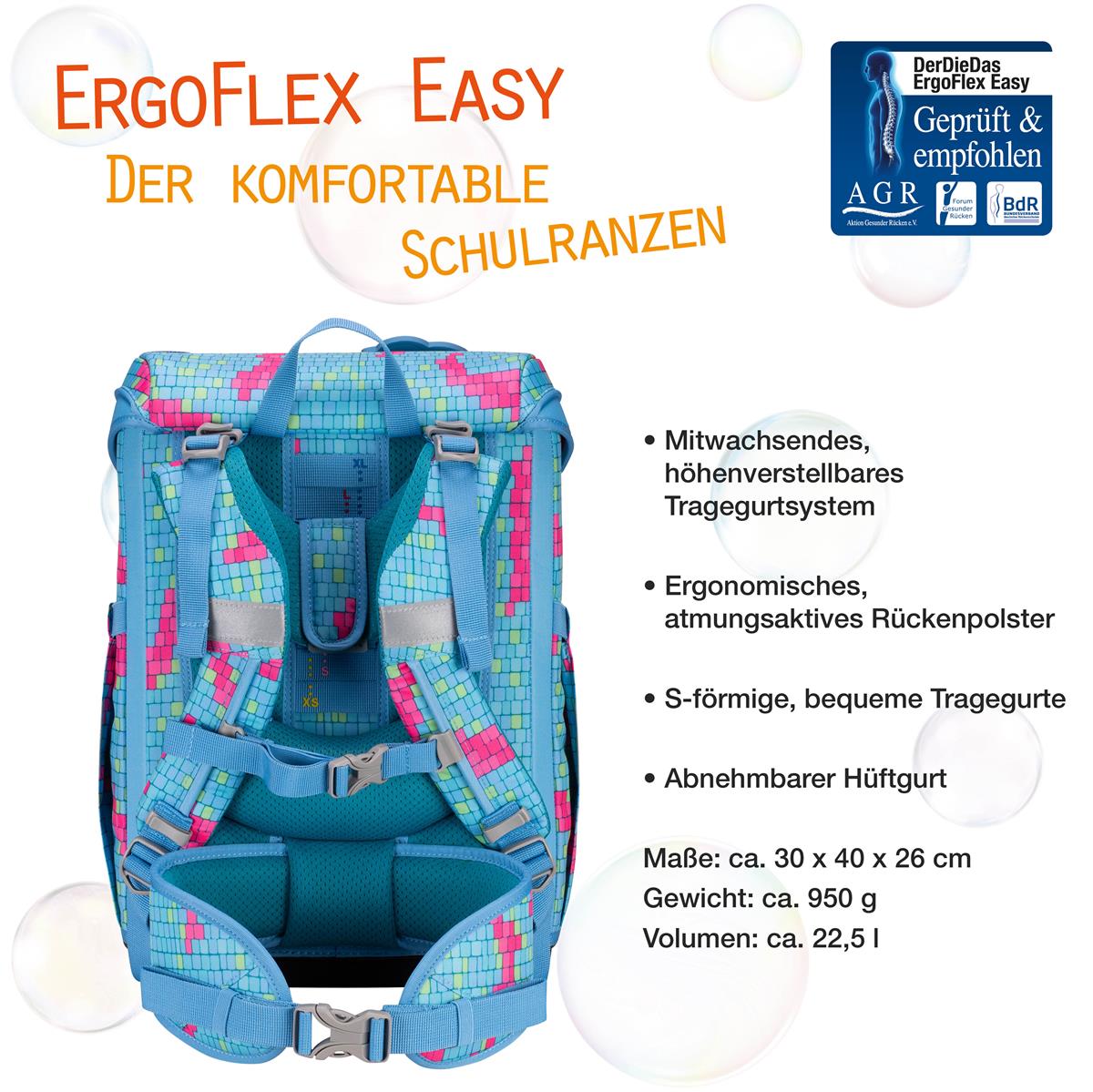 Der Die Das Schulranzen-Set Ergoflex Easy 2025 tlg. Happy Pixel Der Die Das Schulranzen-Set Ergoflex Easy 2025 tlg. Happy Pixel