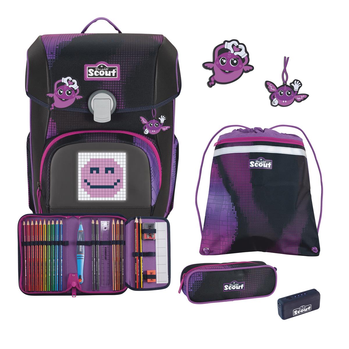 Scout Schulranzen-Set Neo 4.tlg. Exklusiv Movie Star Pink