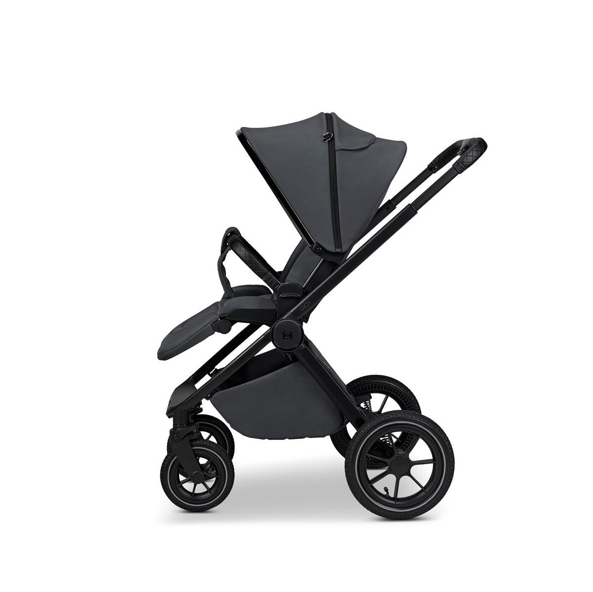 Moon PIÙ Kinderwagen SET anthra / matt