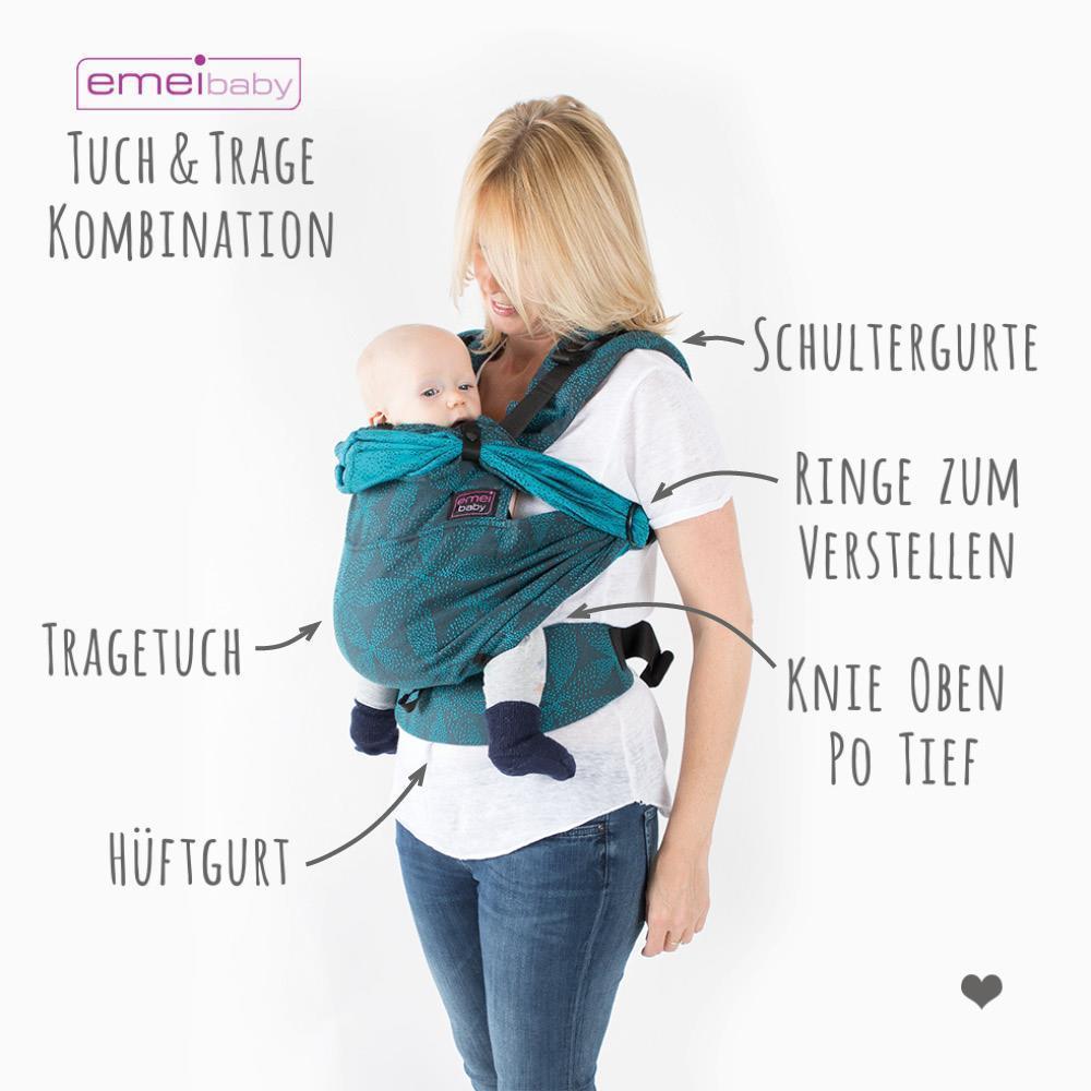 Emeibaby Tragehilfe easy Toddlersize Baali Beere