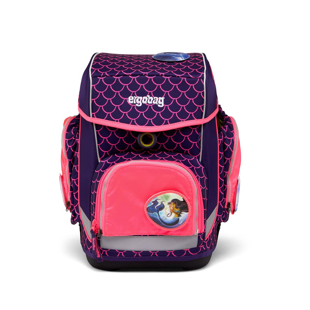 ergobag Fluo LED Zip Set Seitentaschen Pink