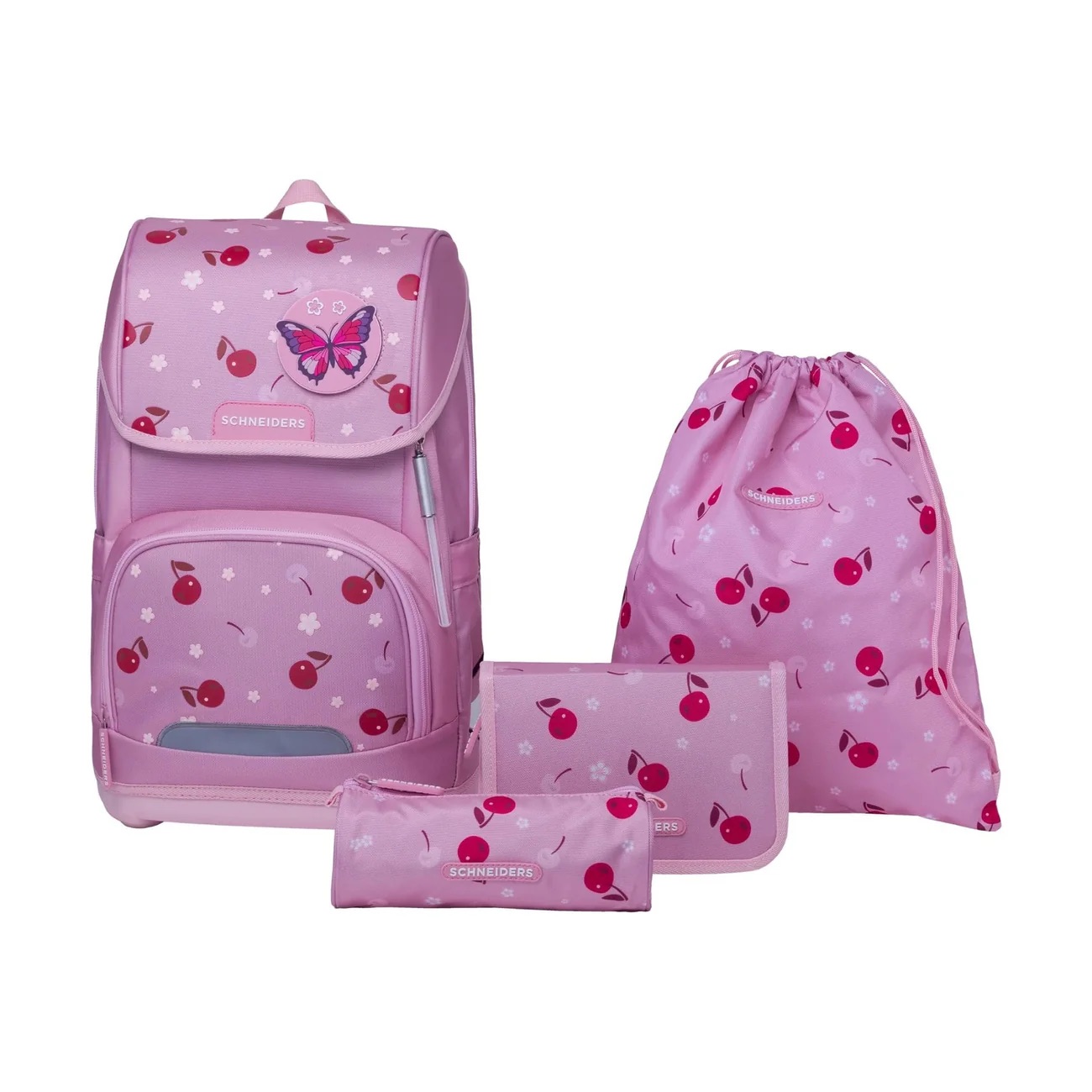 Schneiders Ergoplus Schulrucksack-Set 8-tlg. Cherry Pop
