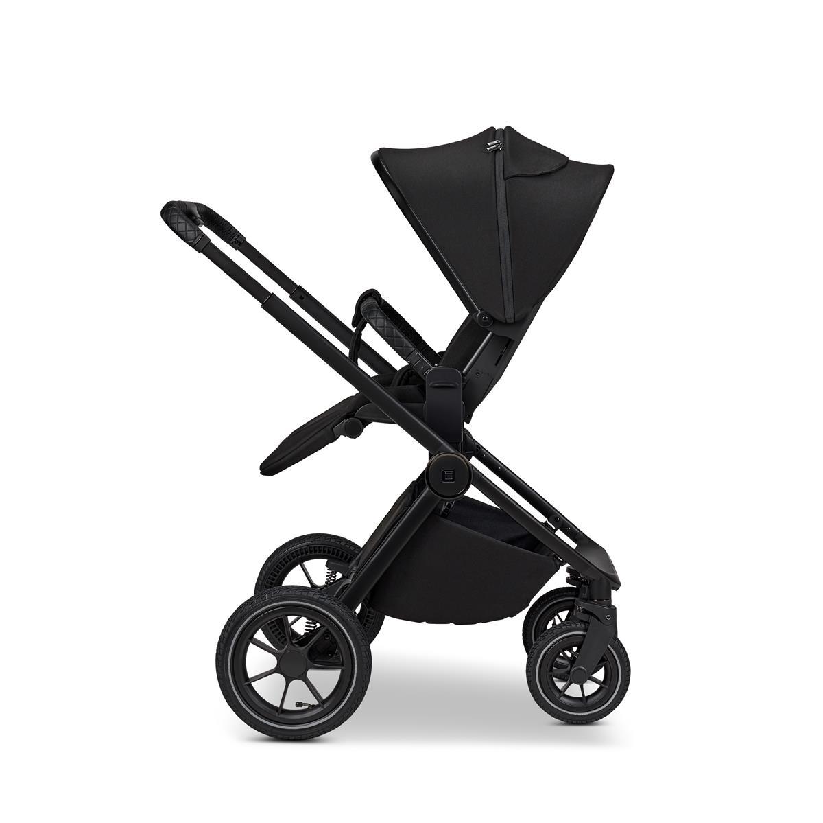 Moon PIÙ Kinderwagen SET onyx / chrome