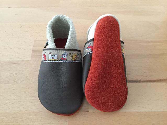 Krabbelschuhe aus Leder 24 braun