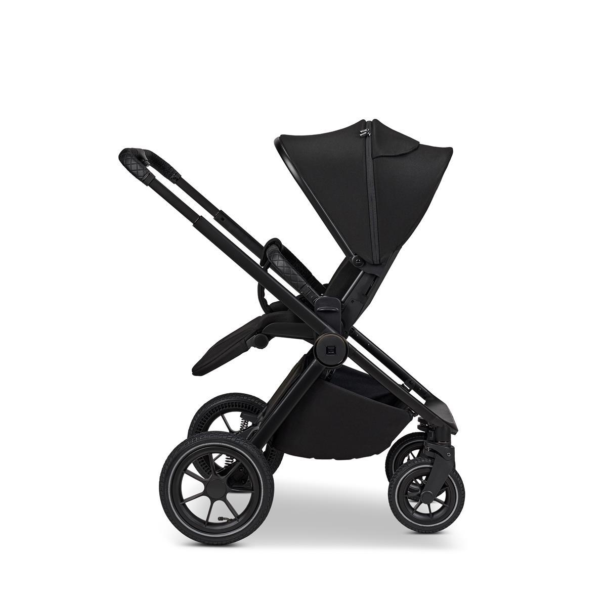 Moon PIÙ Kinderwagen SET onyx / chrome