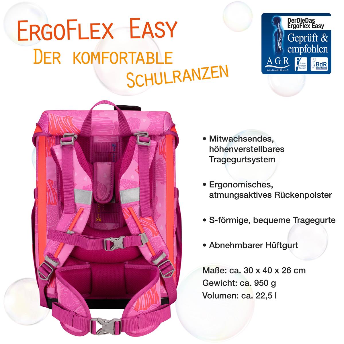 Der Die Das Schulranzen-Set Ergoflex Easy 2025 tlg. Roses Der Die Das Schulranzen-Set Ergoflex Easy 2025 tlg. Roses