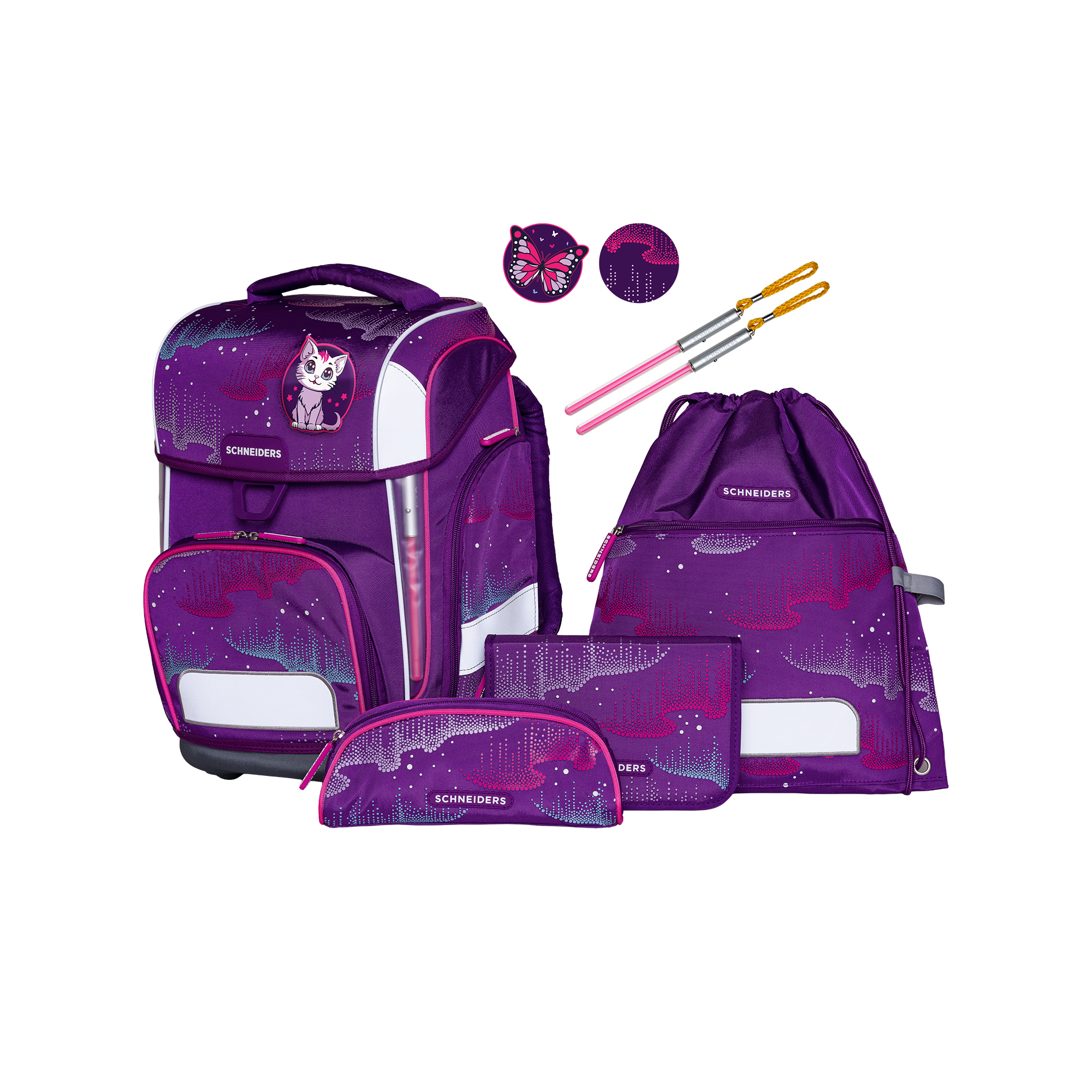 Schneiders Ergolite Schulranzen-Set 9-tlg. Wavy Dots Schneiders Ergolite Schulranzen-Set 9-tlg. Wavy Dots